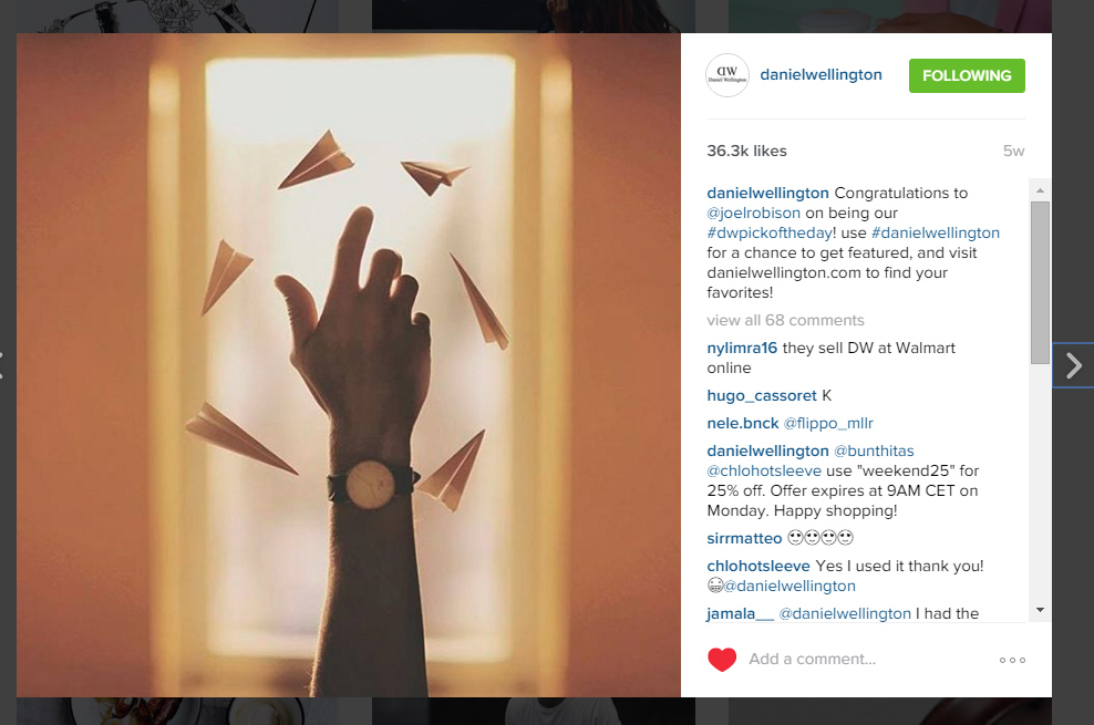 Daniel Wellington - Social Ad