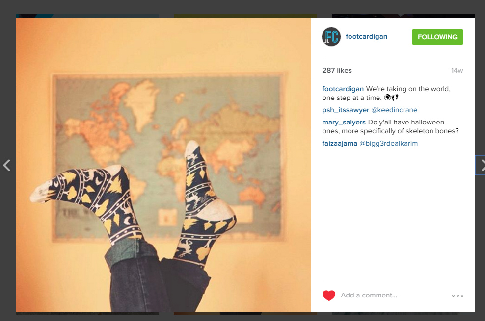 Foot Cardigan - Social Ad